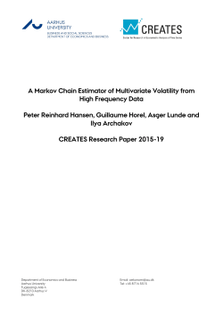 A Markov Chain Estimator of Multivariate Volatility from High