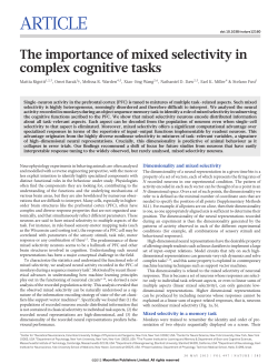 The importance of mixed selectivity in complex cognitive tasks
