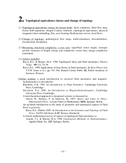 2. Topological equivalence classes and change of topology