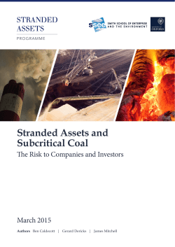 Stranded Assets and Subcritical Coal