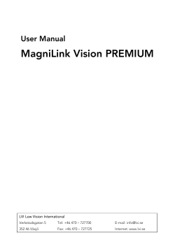 MagniLink Vision Premium User Manual