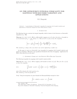 on the ostrowski`s integral inequality for mappings with