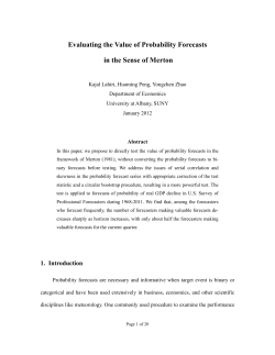 Evaluating the Value of Probability Forecasts in the Sense of Merton