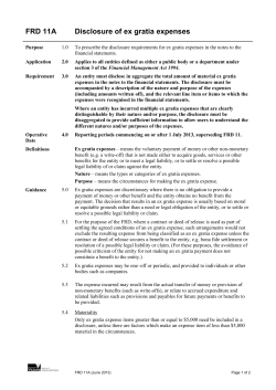 FRD 11A Disclosure of ex-gratia expenses