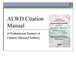 ALWD Citation Manual
