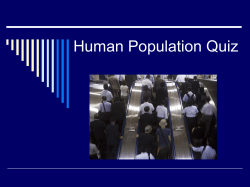 Human Population Quiz