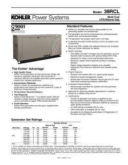 38RCL - KOHLER Generators