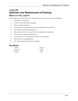 Pump Packing - ACR Publications