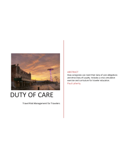 Advanced Travel Risk Management - Society for Collegiate Travel