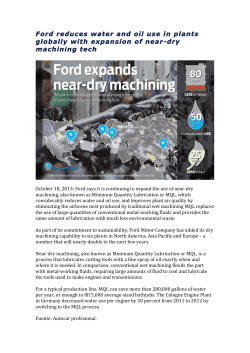 Ford reduces water and oil use in plants globally with