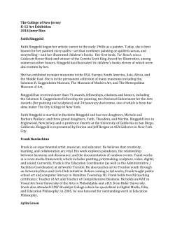 The College of New Jersey K-12 Art Exhibition 2014 Juror Bios Faith
