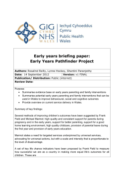 Early years briefing paper