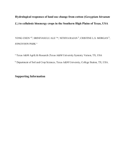 Hydrological responses of land use change from cotton (Gossypium