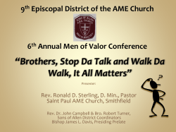 2015 MOV PowerPoint Presentation - 9th Episcopal District Sons of