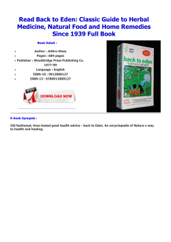 Read Back to Eden: Classic Guide to Herbal