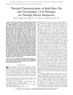 Thermal Characterization of Both Bare Die and Overmolded 2.5