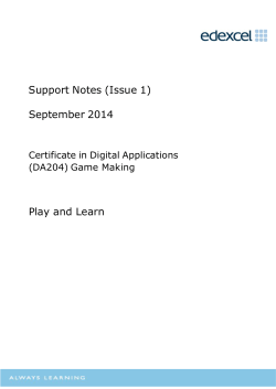 Play and Learn Support Notes