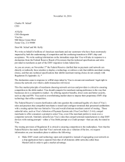 November 16, 2016 Charles W. Scharf CEO Al Kelly CEO