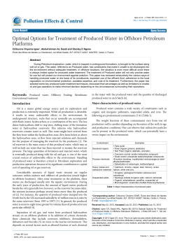 Optimal Options for Treatment of Produced Water in Offshore