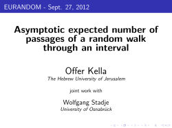 Asymptotic expected number of passages of a random