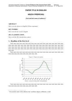 1. Headline of the first level