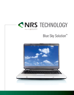 Blue Sky Solution - National Regulatory Services