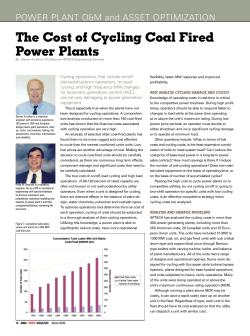 The Cost of Cycling Coal Fired Power Plants