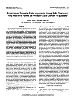 Induction of Somatic Embryogenesis Using Side Chain and Ring