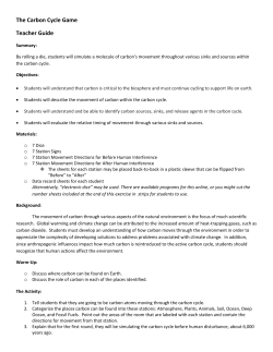 The Carbon Cycle Game Teacher Guide