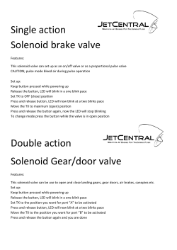Single action Solenoid brake valve Double action
