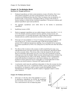 Chapter 26: The Multiplier Model