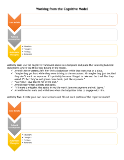 CBT Anxiety Worksheets