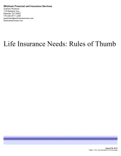 Life Insurance Needs