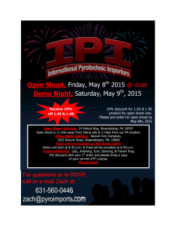 Open Shoot, Friday, May 8th 2015 @ dusk Demo Night, Saturday