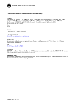 Customers` conscious experience in a coffee shop