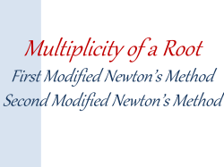 Order of a Root