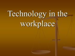 Technology in the workplace - Westbrooks-Wiki