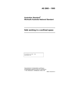 Safe Working in a Confined Space