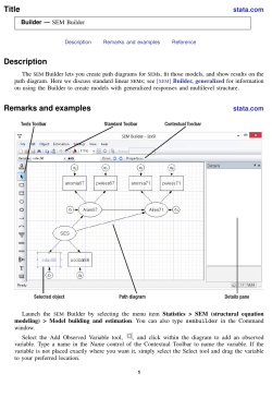 SEM - Stata