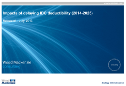 Impact of IDC Repeal - American Petroleum Institute