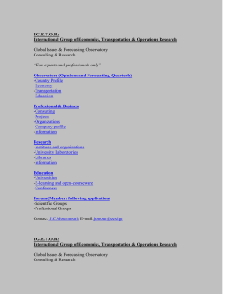 I.G.E.T.O.R.: International Group of Economics, Transportation