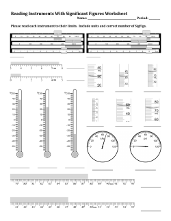 Reading Instruments With Significant Figures Worksheet