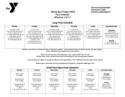 Bettendorf Family YMCA Pool Schedule