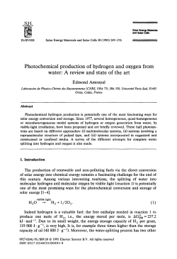 Photochemical production of hydrogen and oxygen