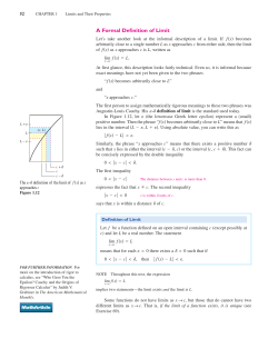 A Formal Definition of Limit