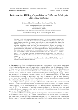 Information Hiding Capacities in Different Multiple Antenna Systems