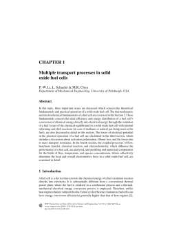 CHAPTER 1 Multiple transport processes in solid oxide