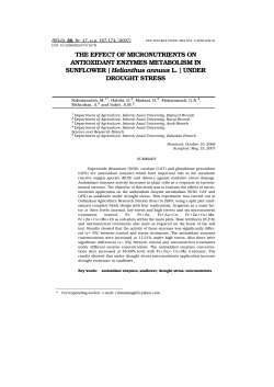 THE EFFECT OF MICRONUTRIENTS ON ANTIOXIDANT ENZYMES