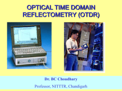 optical time domain reflectometry (otdr)