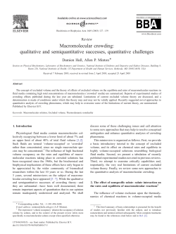 Macromolecular crowding: qualitative and